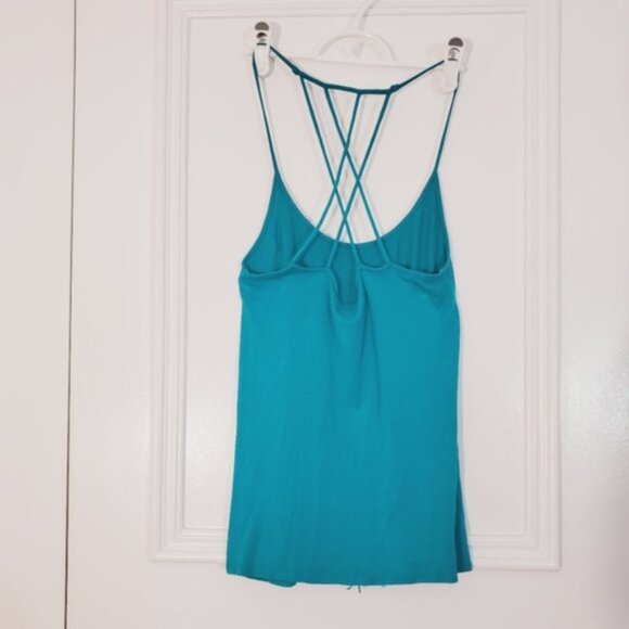 Vintage Flapper Roaring 20s Strappy Flowy Teal Top- Small - Picture 3 of 7